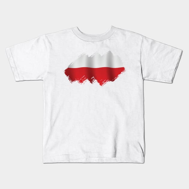 Flag of Poland Kids T-Shirt by Teemperor